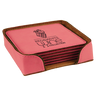 Leatherette 6-Coaster Set