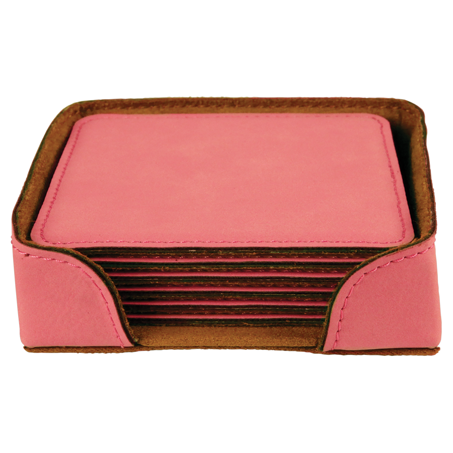 Leatherette 6-Coaster Set