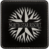 4 inch Individual Leatherette Coasters