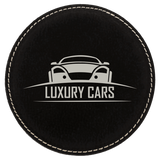 4 inch Individual Leatherette Coasters