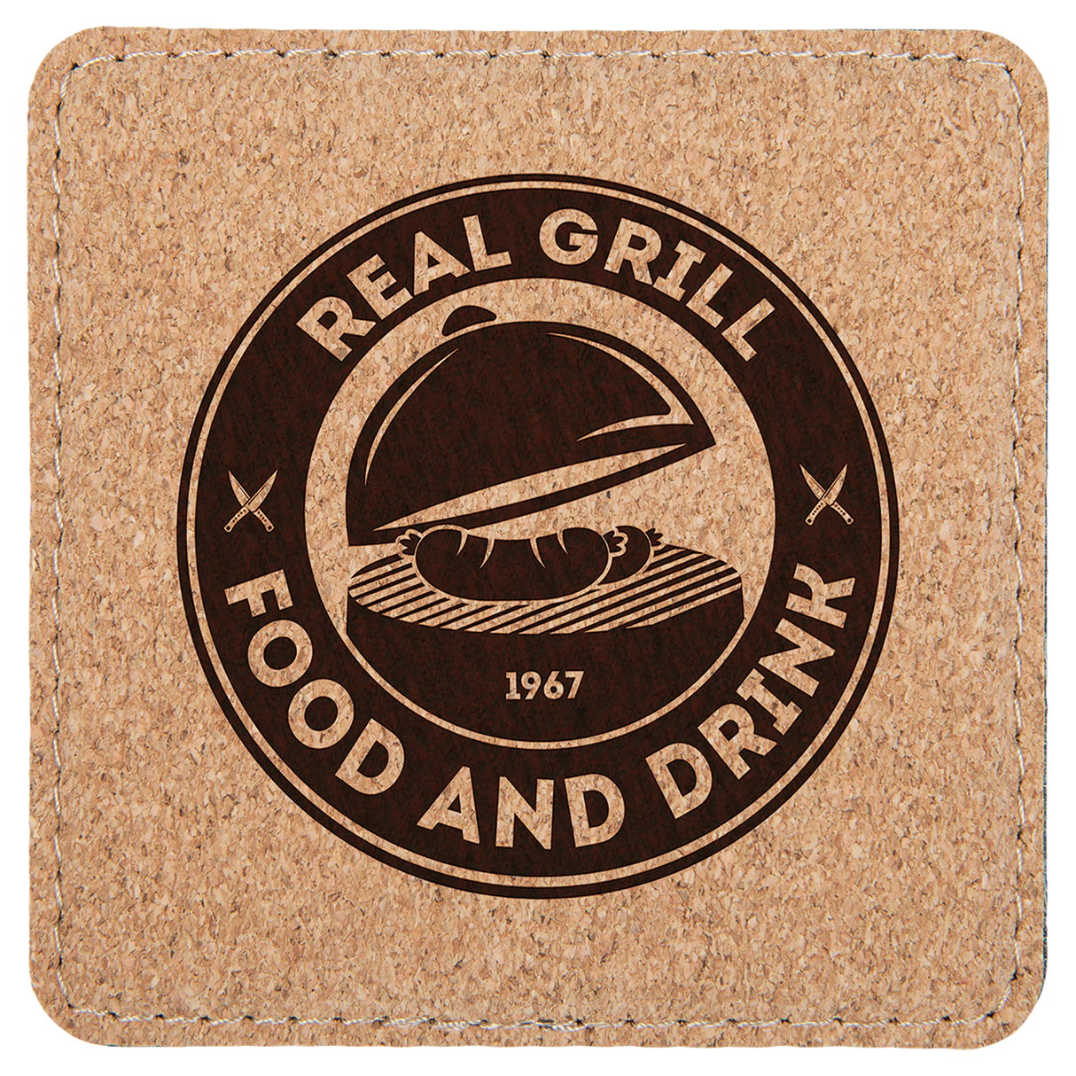 4 inch Individual Leatherette Coasters
