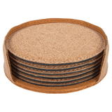 Leatherette 6-Coaster Set