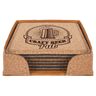 Leatherette 6-Coaster Set