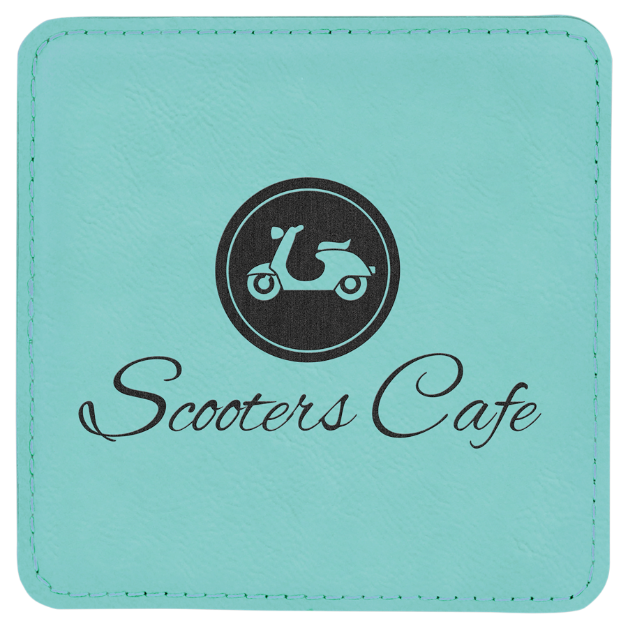 4 inch Individual Leatherette Coasters