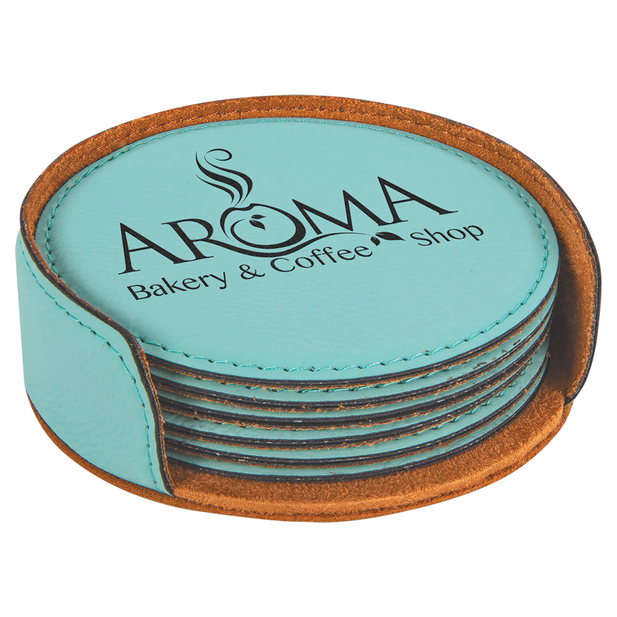 Leatherette 6-Coaster Set