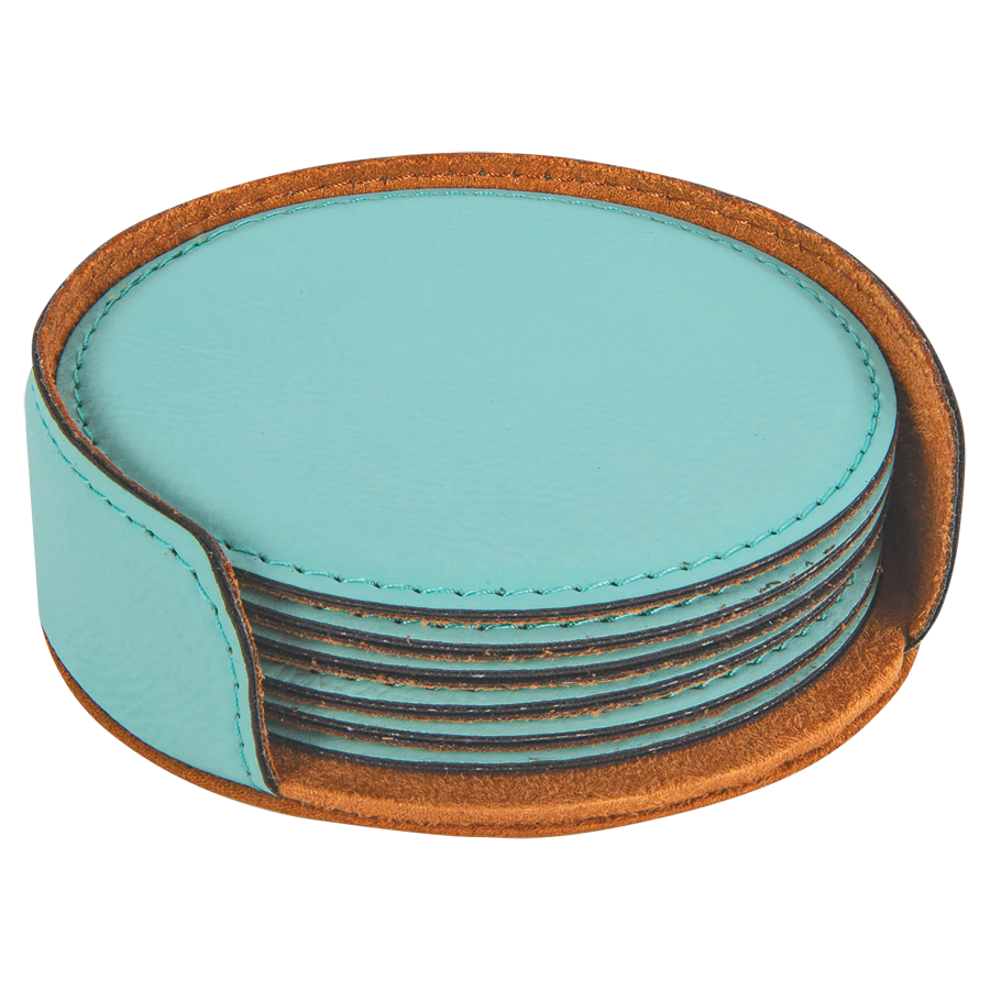 Leatherette 6-Coaster Set