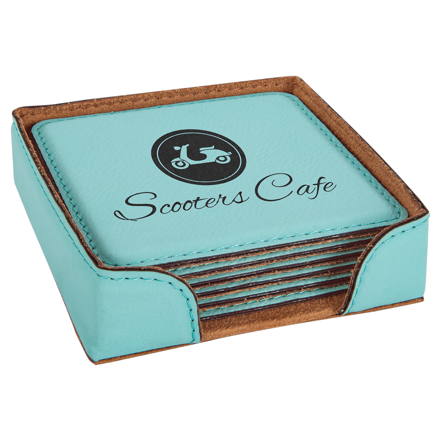 Leatherette 6-Coaster Set