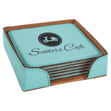 Leatherette 6-Coaster Set