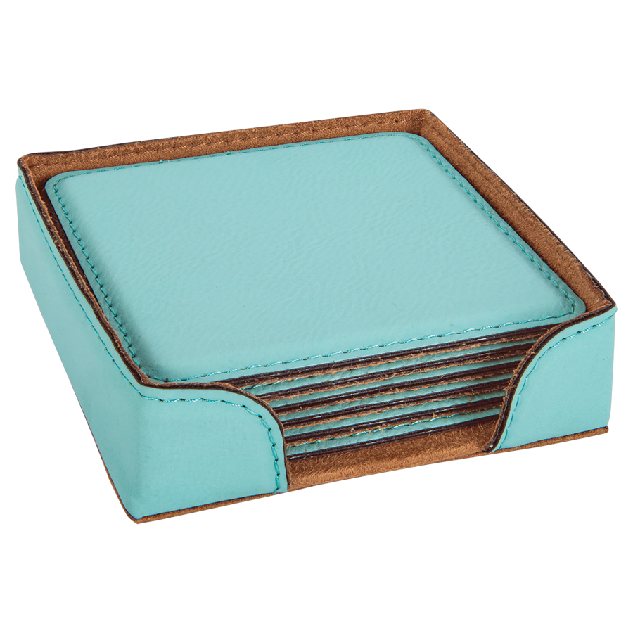 Leatherette 6-Coaster Set
