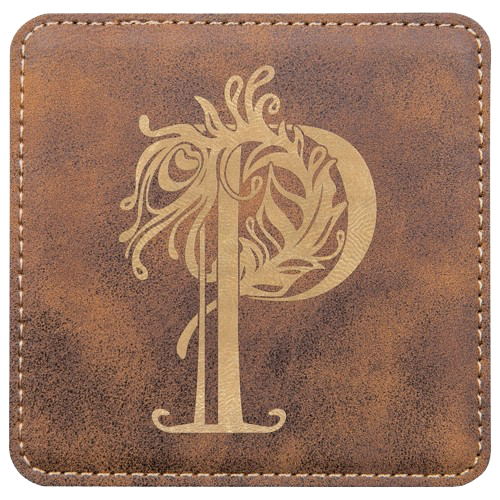 4 inch Individual Leatherette Coasters