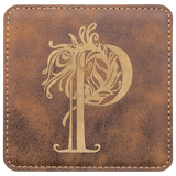 4 inch Individual Leatherette Coasters