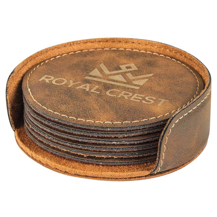 Leatherette 6-Coaster Set