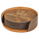 Leatherette 6-Coaster Set