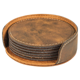 Leatherette 6-Coaster Set