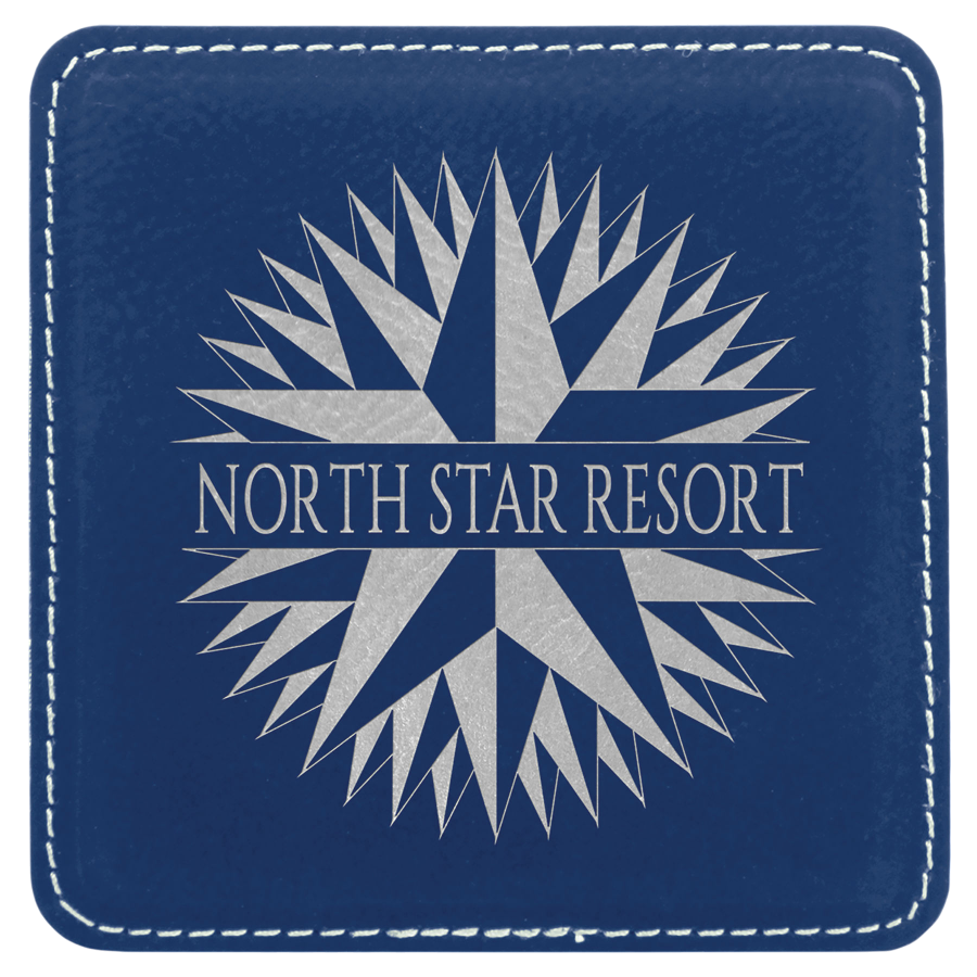 4 inch Individual Leatherette Coasters