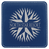 4 inch Individual Leatherette Coasters