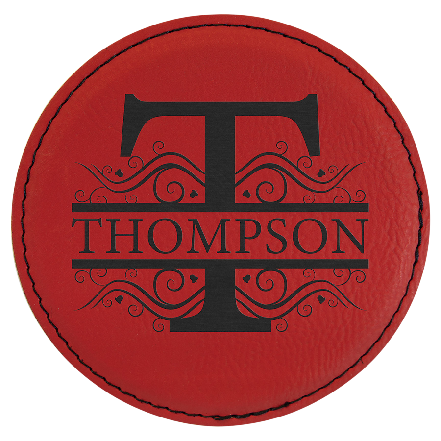 4 inch Individual Leatherette Coasters