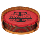 Leatherette 6-Coaster Set