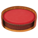 Leatherette 6-Coaster Set