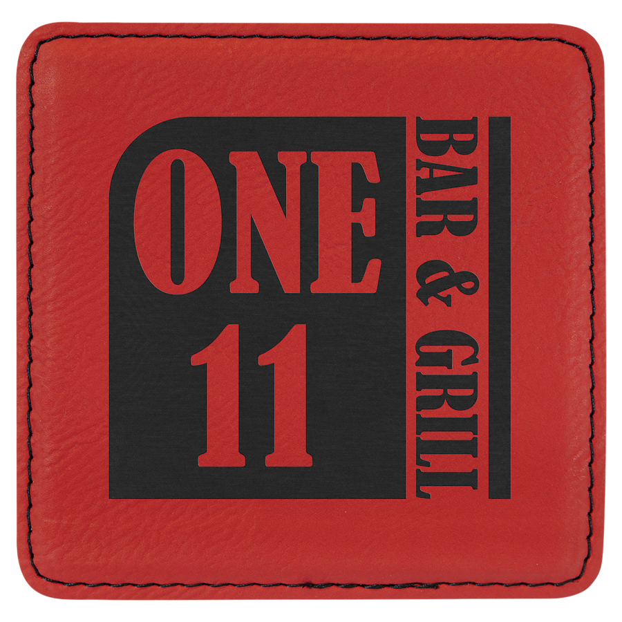 4 inch Individual Leatherette Coasters