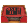 Leatherette 6-Coaster Set