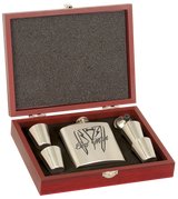 6 oz. Flask Sets w/ 4 Stainless Steel Shot Glasses
