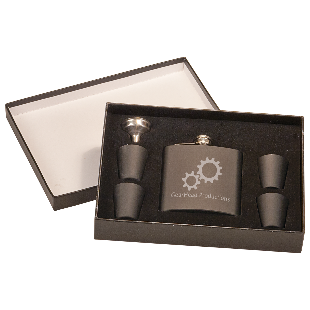 6 oz. Flask Sets w/ 4 Stainless Steel Shot Glasses
