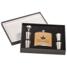 6 oz. Flask Sets w/ 4 Stainless Steel Shot Glasses