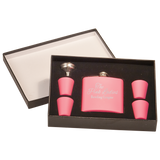 6 oz. Flask Sets w/ 4 Stainless Steel Shot Glasses