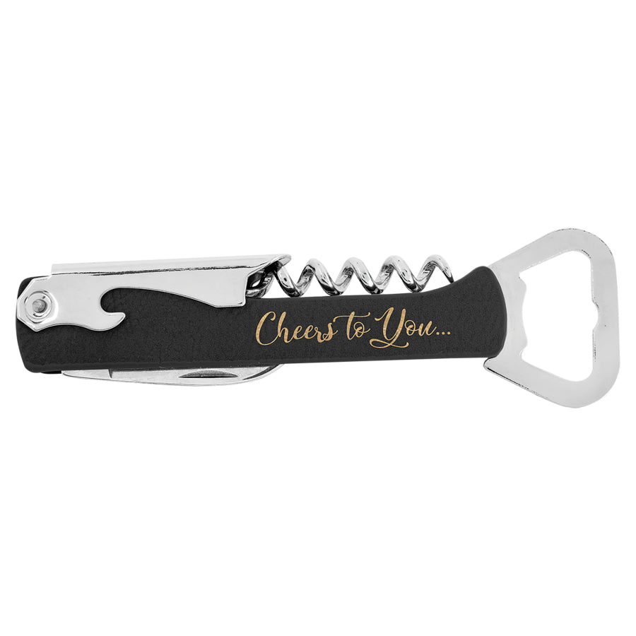 Leatherette Wine Bottle Opener